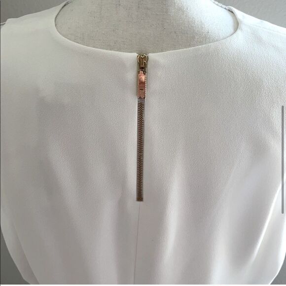 Ted Baker Careo Cold Shoulder Ecru Top TED 4/US 10 - Picture 4 of 10